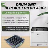 Retails for $119! Drum Unit Replacement for DR431CL, Compatible with Brother Printer HL-L8260CDW HL-L8360CDW HL-L8360CDWT HL-L8360CDWMT MFC-L8610CDW MFC-L8900CDW, 30000 Page Yield, Replace# DR-431CL