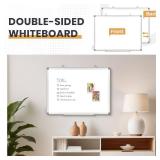 Double Sided Magnetic White Board, 36"x24" Dry Erase Whiteboard for Wall with Aluminum Frame Presentation Board for School, Office and Home