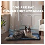 HQ4us Dog Pee Pad Holder Tray with Grate 34 23 , Large Dog Litter Box Toilet, Puppy Pee Pad Holder, Less Mess, Dog Potty Indoor Outdoor for Balcony