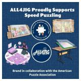 ALL4JIG Extra Large Puzzle Storage Folder Keeper for Jigsaw Enthusiasts - Space-Saving Organizer, Holds 20 Puzzles, 31.1x25.59x2.56 inches, HD Film Pockets Birthday Gifts for Mom & Grandma