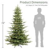 Retails for $165! Puleo International 6.5ft Pre-Lit Aspen Fir Artificial Christmas Tree with 500 Clear Lights, 903 Realistic Dense Branch Tips, Easy Setup Artificial Trees with Sturdy Metal Stand