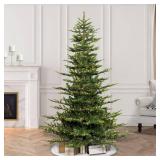 Retails for $165! Puleo International 6.5ft Pre-Lit Aspen Fir Artificial Christmas Tree with 500 Clear Lights, 903 Realistic Dense Branch Tips, Easy Setup Artificial Trees with Sturdy Metal Stand