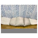 Aromacore Sleeping Back Support Pillow, Adjustable Lumbar Support Cushion with Ergonomic Curve, Breathable Ice Silk Cotton, 360  Wraparound Design for Bed, Office Chair & Car Seat (Gray White)