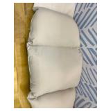 Aromacore Sleeping Back Support Pillow, Adjustable Lumbar Support Cushion with Ergonomic Curve, Breathable Ice Silk Cotton, 360  Wraparound Design for Bed, Office Chair & Car Seat (Gray White)