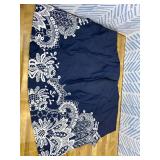 Akivide Boho Floral Print Dress for Women Summer Casual Colorful Front Pleated Crewneck Short Sleeve Midi Dresses with Pocket