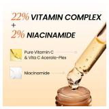 DERMALOGY by NEOGEN Real Vita C Serum, Hydrating Vitalizing Facial Serum with 22% Vitamin C, Even Skin Tone, Dark Spot Serum, Korean Skin Care (32g/ 1.12 oz)