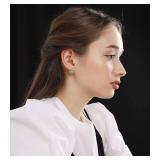 Disco Ball Earrings 925 Stering Silver Post 18K Gold Plated CZ Micro Pave Dainty Round Gold Stud Huggie earrings for Women