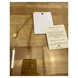 OZEL JEWELRY & GIFT Layered Gold Necklaces for Women - Crystal Colorful Delicate Cutting Pendant Necklace - 18K Gold Plated - Birthday Gifts (Made in Korea)