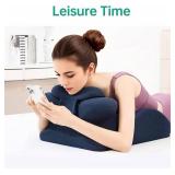Memory Foam Ergonomic Rest Pillow : Prone Pillow for Sleeping, Reading Pillow for Bed, Targeted Support for Back Pain, Acid Reflux and Sitting Up, Ideal for Massage, with Washable Cover