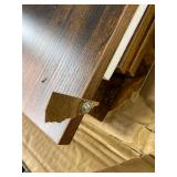 Flip Top Record Player Stand, Large Turntable Stand Holds up to 150+ Albums, Vintage Mid Century Record Player Table, Stereo Cabinet with Open Storage, for Living Room, Bedroom, Rustic Brown