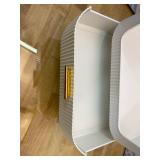 Makeup Organizer with Drawers, Skincare Storage Box for Vanity, Multiple Compartments, Portable Cosmetic Display Case with Handle, Large Make up Organizers for Dresser, Bathroom, Bedroom, White