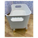 Makeup Organizer with Drawers, Skincare Storage Box for Vanity, Multiple Compartments, Portable Cosmetic Display Case with Handle, Large Make up Organizers for Dresser, Bathroom, Bedroom, White