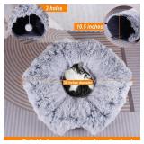 Cat Tunnel Bed for Indoor Cats - Large 3-in-1 Donut Tunnel, Peekaboo Cave With Washable Cushion, Multifunctional Toys for Cats and Rabbits (No Plush)