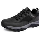 CC-Los Hiking Shoes for Men Lightweight Comfortable Walking Sneakers Black 9