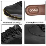 CC-Los Hiking Shoes for Men Lightweight Comfortable Walking Sneakers Black 9
