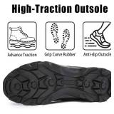 CC-Los Hiking Shoes for Men Lightweight Comfortable Walking Sneakers Black 9