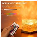 Ocean Wave Projection Lamp, 16 Color RGB Mood Light with Remote, 3D Water Ripple Night Light for Kids Room, Meditation, Yoga, Home Decor(2 Pcs)