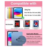 Touchpad Keyboard Case for iPad (A16) 11th 10th Generation, 360 Rotation Cover with Pencil Holder Wireless Backlit Detachable Keypad for iPad 11 inch 2025/10 Gen 10.9" 2022 Watermelon Red