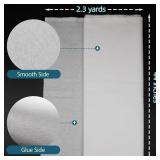 Transparia 44" x 2.3 Yards Cotton Woven Fusible Interfacing Bolt White Medium Weight 100% Cotton Single-Sided Iron-On Interfacing for Quilts Blouses t-Shirt Dress Shirts Collars DIY Crafts Supplies