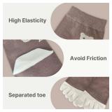 HOMSSEM Womens Girls Toe Socks Five Fingers Cute Colorful Ankle Athletic Running Toe Seperated