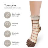HOMSSEM Womens Girls Toe Socks Five Fingers Cute Colorful Ankle Athletic Running Toe Seperated