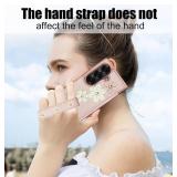 for Samsung Galaxy Z Fold 7 Wallet Case Leather Built-in Flip Card Holder Freshness Small Flower Pattern Crossbody Strap Wallet case for Galaxy Z Fold 7 Rose Gold