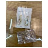 OZEL 14K Gold & Silver Plated Paperclip Chain Earrings with Cubic Zirconia   Dangle, Hoop, Huggie, Stud Styles   Women s Fashion Jewelry Gift