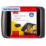 Rapid Ramen Cooker | Microwavable Cookware for Instant Ramen | BPA Free and Dishwasher Safe | Perfect for Dorm, Small Kitchen or Office | Black