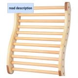 Sauna Backrest Wooden Sauna Accessories  Assembly Required  Non-slip Comfort Sauna Backrest Ergonomic S-shaped Sauna Backrest Relaxes the Back Pine Sauna Backrest Suitable for Sauna Environment