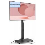 Retails for $115! FITUEYES Rolling TV Stand with Power Outlets, Swivel Portable TV Stand for 32-70 Inch LCD LED OLED Flat/Curved Panel Screen TVs, Height Adjustable&Wood Base, Mobile TV cart Holds up 