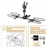 $130 TANX 2-Bike Hitch Mount Rack for E-Bikes, 160 lb Capacity