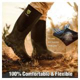 $65 TIDEWE Rubber Boots for Men, Waterproof 6mm Neoprene, Steel Shank Size