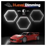 $140 Hexagon Garage Lights, 3-Level Dimmable 329W Tube, 11-Grid LED