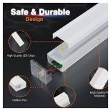 $140 Hexagon Garage Lights, 3-Level Dimmable 329W Tube, 11-Grid LED