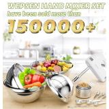 Hand Mixer, 5-Speed with 4 Nesting Stainless Bowls, 200W