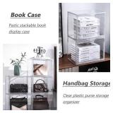 $60 Acrylic Display Case - Stackable Storage Bins with Magnetic Lid
