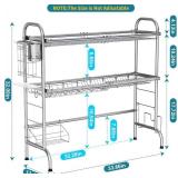 $47 HOWDIA Stainless Steel 2-Tier Over-the-Sink Dish Drying Rack