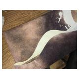 $50 5x6ft Faux Cow Hide Rug, Non-Slip & Washable, Brindle & White
