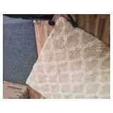 Shag Area Rug 5x7 ft, Extra Soft, Beige/White