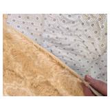 Shag Area Rug 5x7 ft, Extra Soft, Beige/White