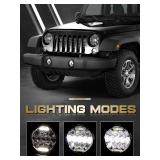 $70 7 Inch LED Headlight Round H6024 DOT Hi/Lo Beam Chrome for Jeep