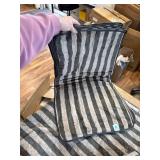 $55 18-Piece Brown Cabana Stripe Family Towels Set with Hanging Loop