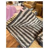$55 18-Piece Brown Cabana Stripe Family Towels Set with Hanging Loop
