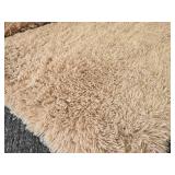 $60 Beige Fluffy Rug 8x10 ft - Ultra Soft Shag Rug, 1.7" Thick
