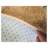 $60 Beige Fluffy Rug 8x10 ft - Ultra Soft Shag Rug, 1.7" Thick