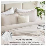 $50 CozyLux King Size Comforter Set - 3 Pieces, Beige