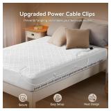 $50 Queen Heated Mattress Pad with Dual Control, 6 Heat Settings Timer