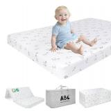 Pack and Play Mattress Pad Trifold 38x26 with Removable Cover