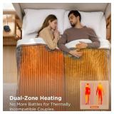 $80 Bedsure Electric Blanket Queen, Dual Control, Grey (84x90)