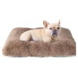 EHEYCIGA Fluffy Dog Crate Bed for Medium Dogs, Plush Faux Fur